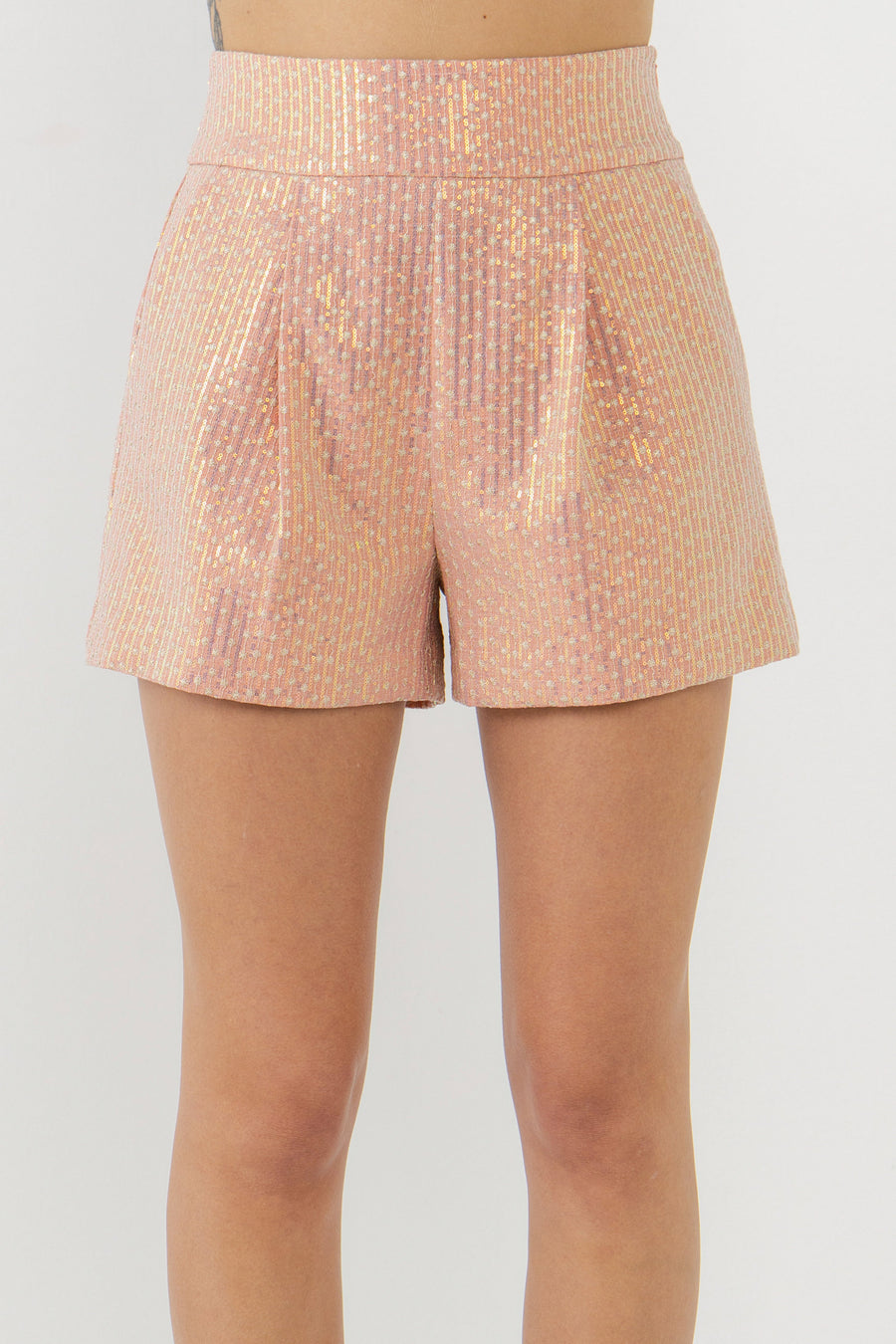 FREE THE ROSES-Sequins Embroidered Shorts-SHORTS available at Objectrare
